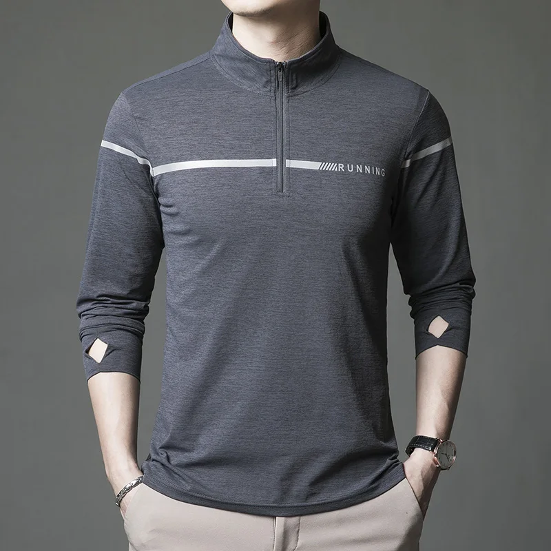 Men's Casual Ice Silk Long Sleeve T-shirt Three-dimensional Version of Simple Solid Color Fashion Leisure Quality Fabric Crisp
Men's Casual Ice Silk Long Sleeve T-shirt Three-dimensional Version of Simple Solid Color Fashion Leisure Quality Fabric Crisp