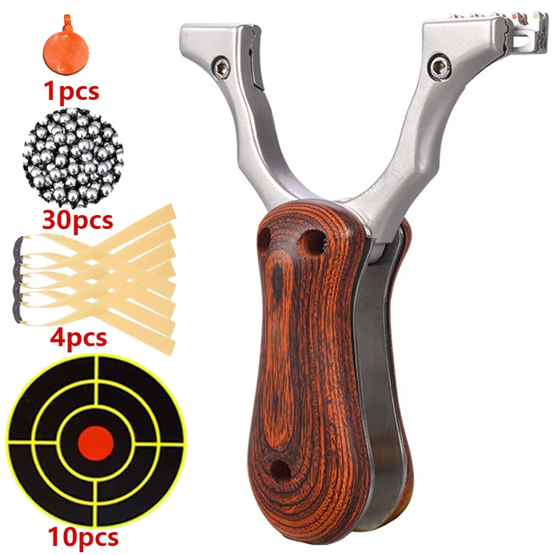 Quick Press Folding Slingshot Sandalwood Handle Flat Leather Band Steel Ball Target Paper Accessories Outdoor Hunting Package
Quick Press Folding Slingshot Sandalwood Handle Flat Leather Band Steel Ball Target Paper Accessories Outdoor Hunting Package