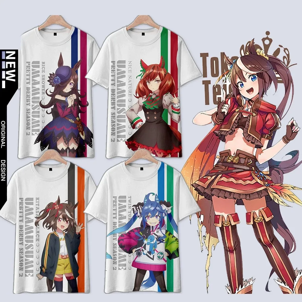 Anime Umamusume: Pretty Derby 3D Print T Shirt Women Men Summer Fashion O-neck Short Sleeve Funny Tshirt Graphic Tees Streetwear
Anime Umamusume: Pretty Derby 3D Print T Shirt Women Men Summer Fashion O-neck Short Sleeve Funny Tshirt Graphic Tees Streetwear