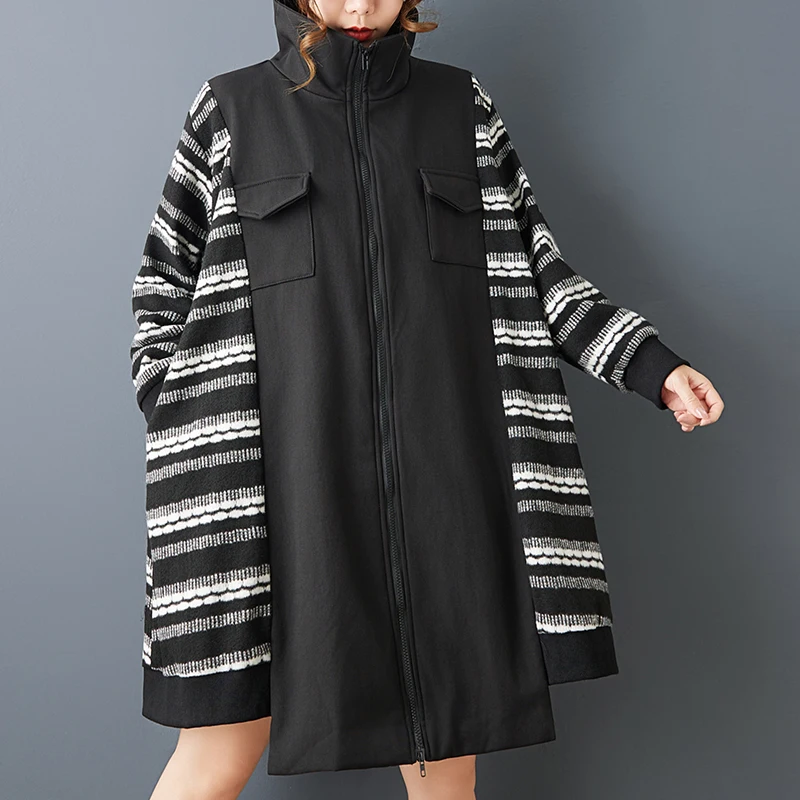 K Sle молния в полоску двухслойное пальто Personali Jaet весна осень Новое поступление свободного покроя пальто из полиэфирного волокна
K Sle молния в полоску двухслойное пальто Personali Jaet весна осень Новое поступление свободного покроя пальто из полиэфирного волокна