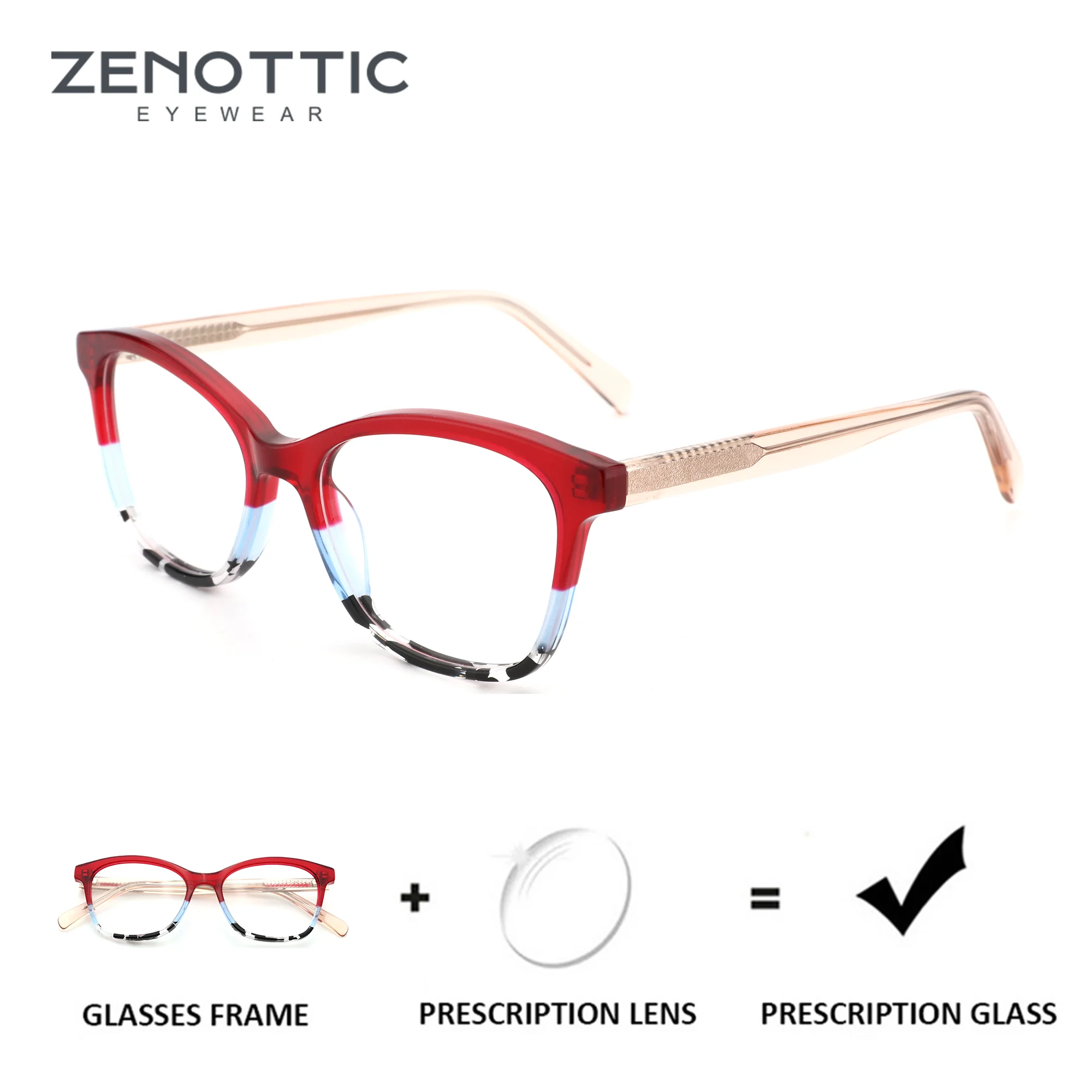 ZENOTTIC Butterfly Acetate Prescription Glasses for Women Anti Blue Light Photochromic Glasses Photochromic Optical Eyewear
ZENOTTIC Butterfly Acetate Prescription Glasses for Women Anti Blue Light Photochromic Glasses Photochromic Optical Eyewear