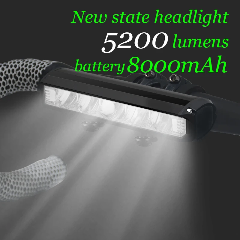 New Upgrade 8000Mah 5*P90 Bike Light Waterproof Usb Rechargeable Led Bike Light 5200Lumens Flashlight And Headlamp As Power Bank
New Upgrade 8000Mah 5*P90 Bike Light Waterproof Usb Rechargeable Led Bike Light 5200Lumens Flashlight And Headlamp As Power Bank