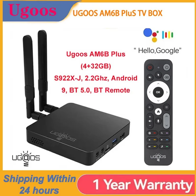 Ugoos AM6B Plus Smart TV BOX Wifi6 Amlogic S922X-J Android 9 LPDDR4 4GB RAM 32GB ROM 4K Media Player 2.4/5G 1000M Set Top Box
Ugoos AM6B Plus Smart TV BOX Wifi6 Amlogic S922X-J Android 9 LPDDR4 4GB RAM 32GB ROM 4K Media Player 2.4/5G 1000M Set Top Box