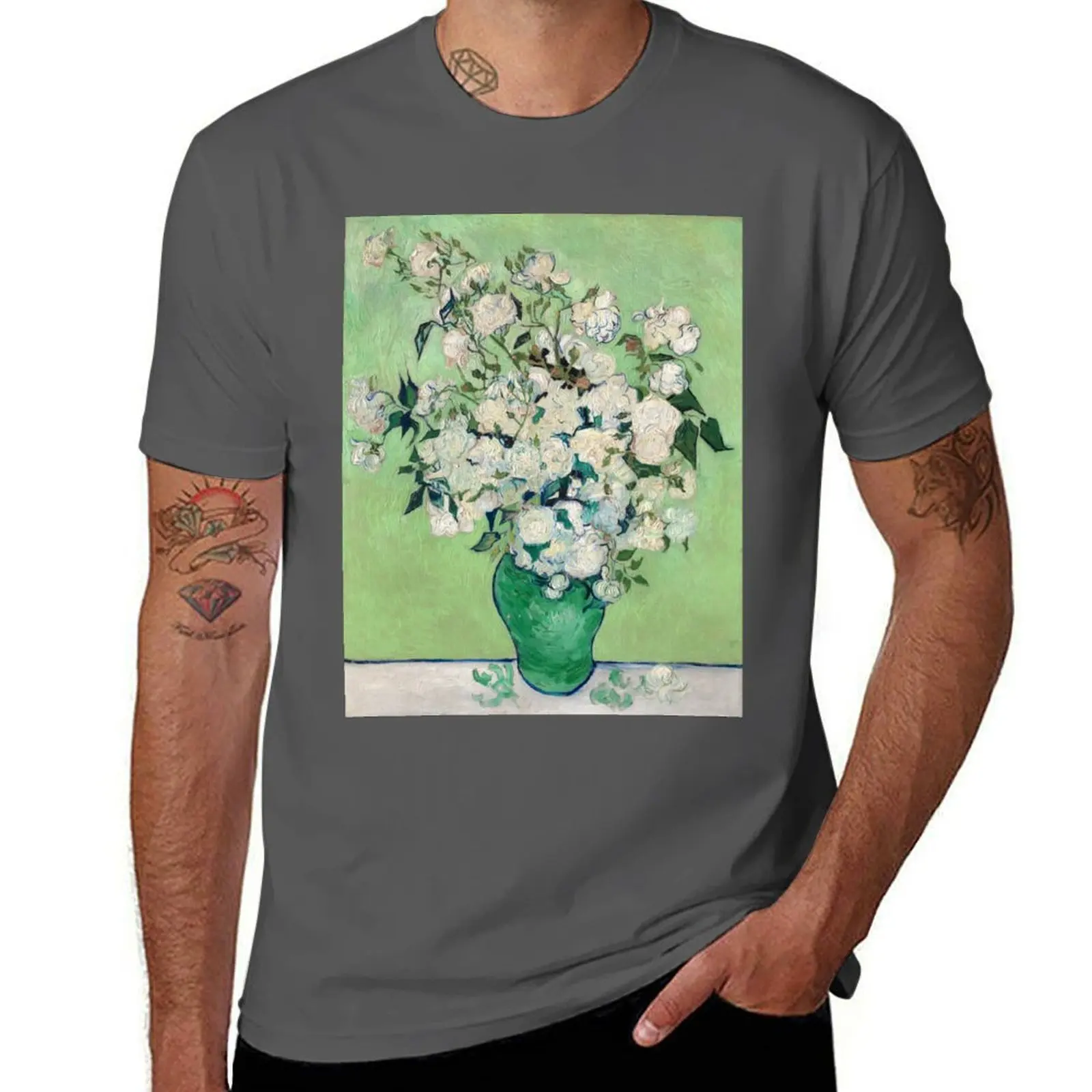 Van Gogh, Roses, 1890 T-Shirt Daily Casual Short Sleeve Tee Shirt
Van Gogh, Roses, 1890 T-Shirt Daily Casual Short Sleeve Tee Shirt