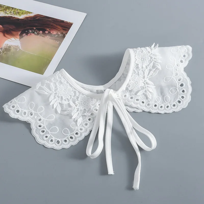 Elegant White Shirt Fake Collar for Women Shirt Detachable Collar Shawl Wrap False Collar Necklace Scarf Embroidery Short Shawl
Elegant White Shirt Fake Collar for Women Shirt Detachable Collar Shawl Wrap False Collar Necklace Scarf Embroidery Short Shawl