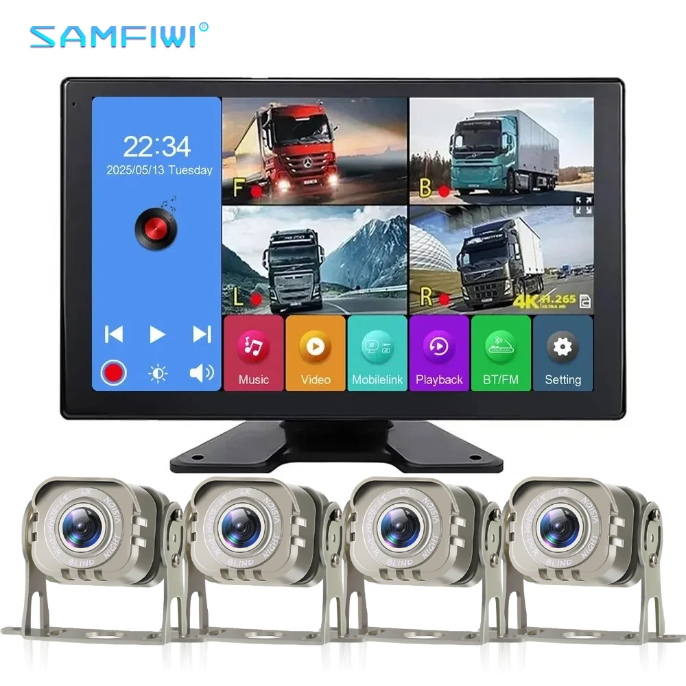 10.1 Inch Touch 4CH Split Screen Vehicle HD DVR Recorder Monitor AHD Backup Camera For RV/Truck/Bus/Trailer/Camper
10.1 Inch Touch 4CH Split Screen Vehicle HD DVR Recorder Monitor AHD Backup Camera For RV/Truck/Bus/Trailer/Camper