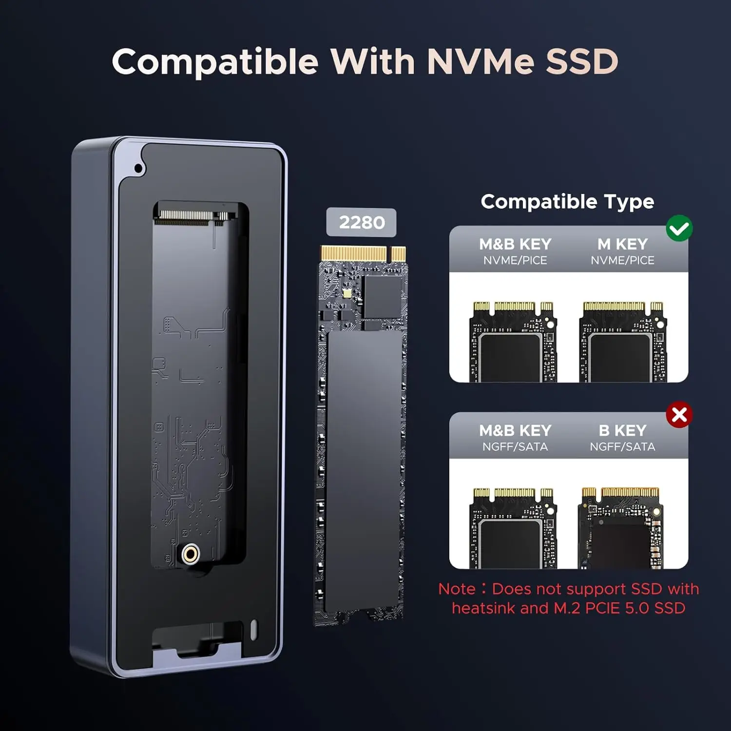 MAF UGREEN 80Gbps M.2 NVMe SSD Enclosure Compatible 5/4/USB4 V2.0 NVMe Enclosure with Cooling Fan Aluminum TB5 SSD Box
MAF UGREEN 80Gbps M.2 NVMe SSD Enclosure Compatible 5/4/USB4 V2.0 NVMe Enclosure with Cooling Fan Aluminum TB5 SSD Box