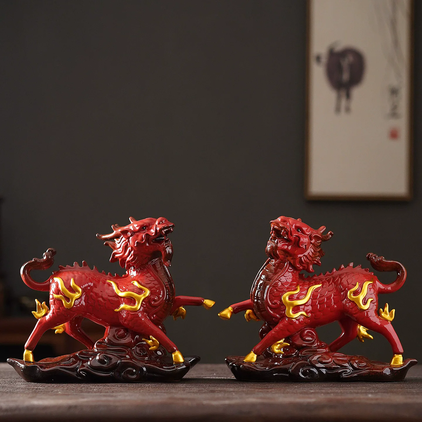 Kirin Statue Stepping on Auspicious Clouds, Ceramic Qilin Figurine for Wealth, Feng Shui Home Office Decor, Living Room Prosperi
Kirin Statue Stepping on Auspicious Clouds, Ceramic Qilin Figurine for Wealth, Feng Shui Home Office Decor, Living Room Prosperi