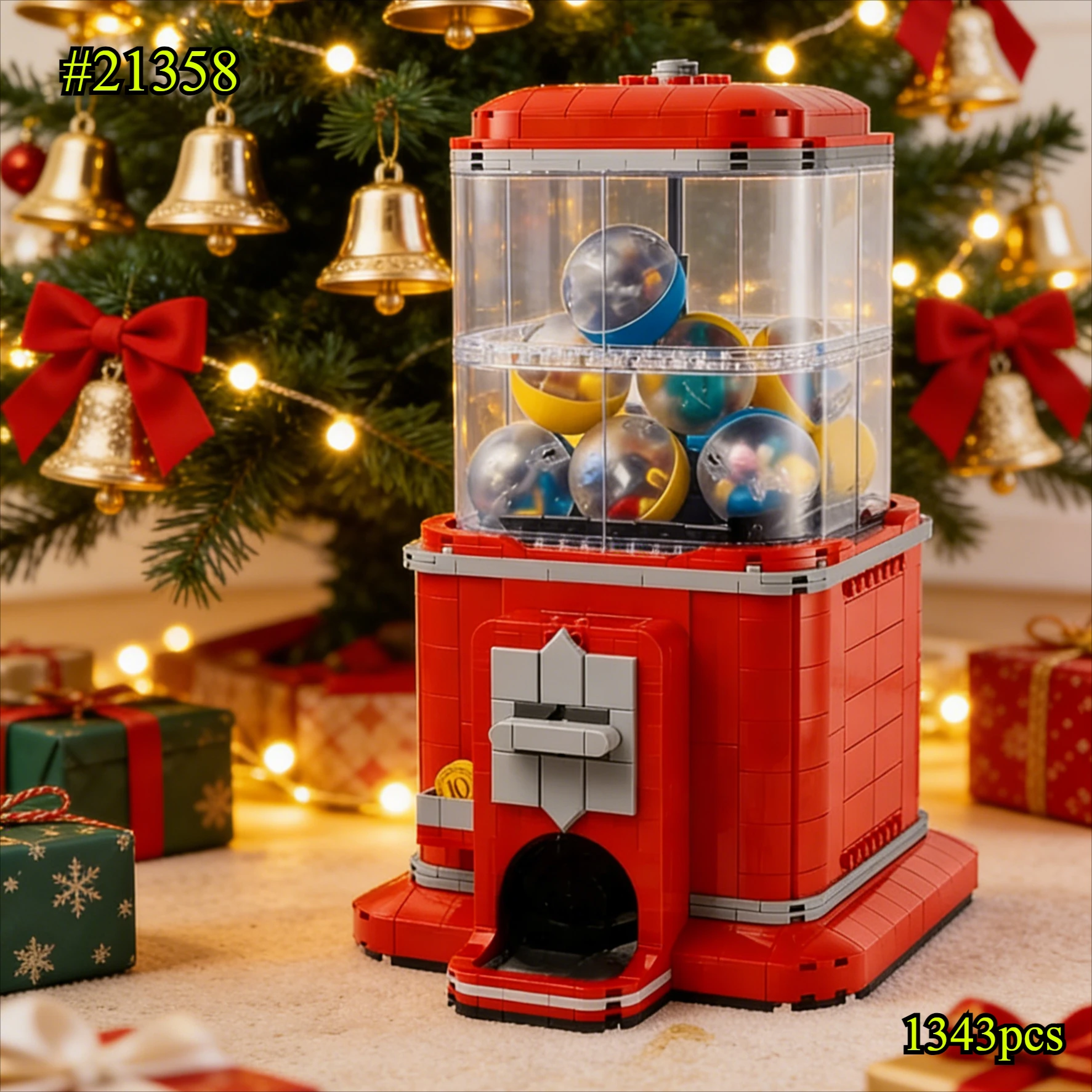 Капсульный торговый автомат 21358, наборы строительных блоков, совместимые с деталями Lego, подходят для рождественских подарков, 1343 детали
Капсульный торговый автомат 21358, наборы строительных блоков, совместимые с деталями Lego, подходят для рождественских подарков, 1343 детали