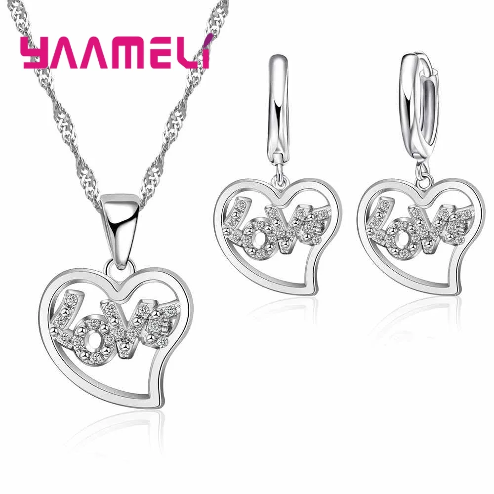 Proposal Engagement Jewelry Necklace Earrings Set Irregular Pattern Wit "Love" For Women Wedding 925 Sterling Silver
Proposal Engagement Jewelry Necklace Earrings Set Irregular Pattern Wit "Love" For Women Wedding 925 Sterling Silver