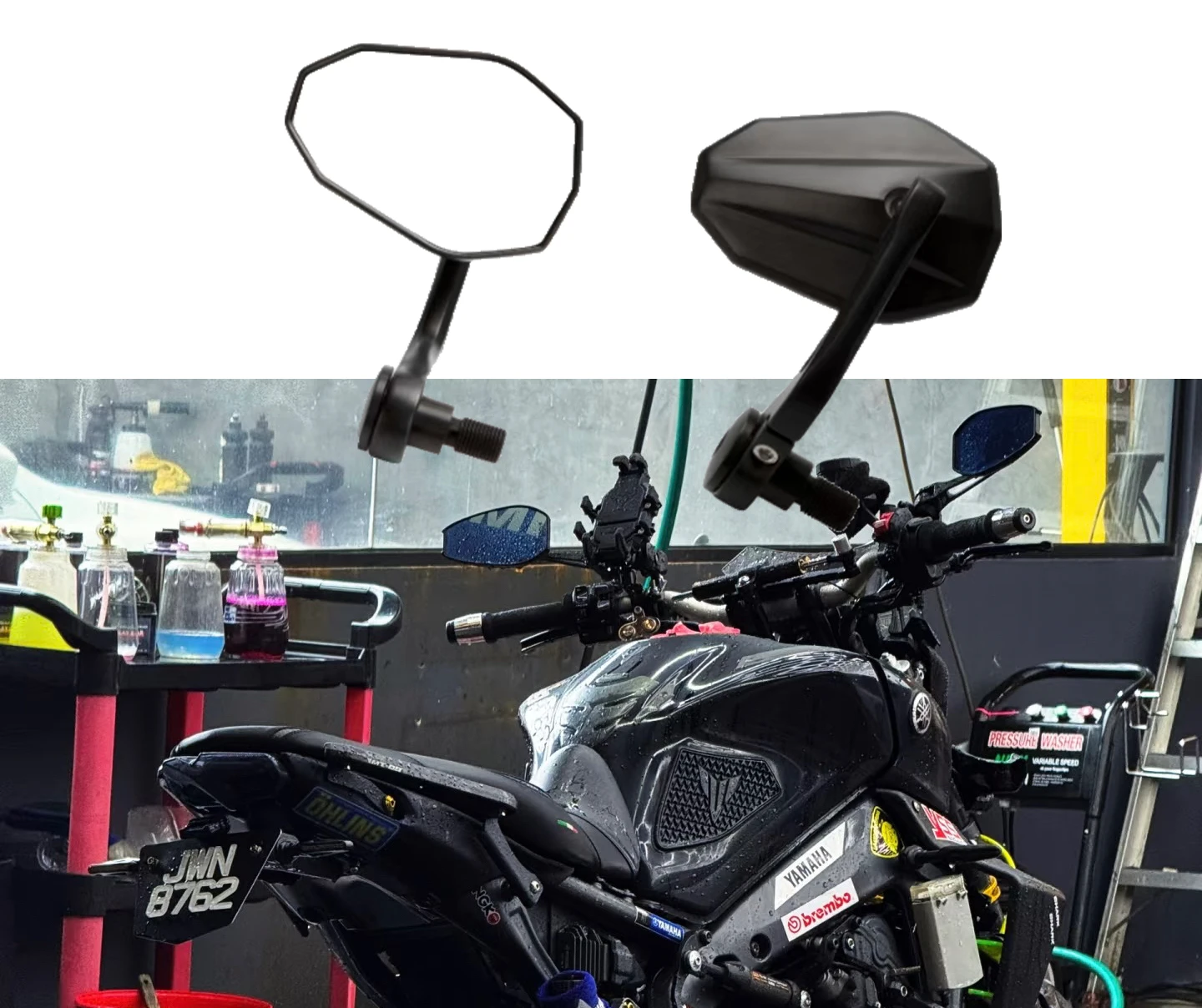 Motorcycle Rearview Mirror For Yamaha MT-07 MT-09 MT10 R6 R1 FZ1/FZS1000 FZ6 FZ6R XJ6 TMAX530 TMAX500 Handled Bar Side Mirrors
Motorcycle Rearview Mirror For Yamaha MT-07 MT-09 MT10 R6 R1 FZ1/FZS1000 FZ6 FZ6R XJ6 TMAX530 TMAX500 Handled Bar Side Mirrors
