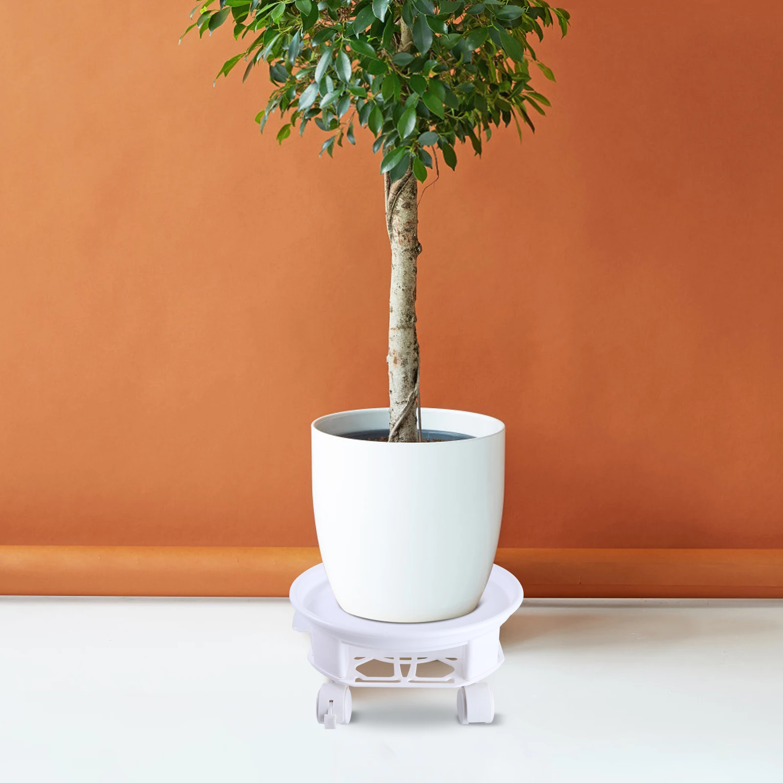 Thickened Round Universal Wheel Flowerpot Base White Movable Plastic Plant Pot Stand Brake Heavy Duty Non scratch for Indoor
Thickened Round Universal Wheel Flowerpot Base White Movable Plastic Plant Pot Stand Brake Heavy Duty Non scratch for Indoor