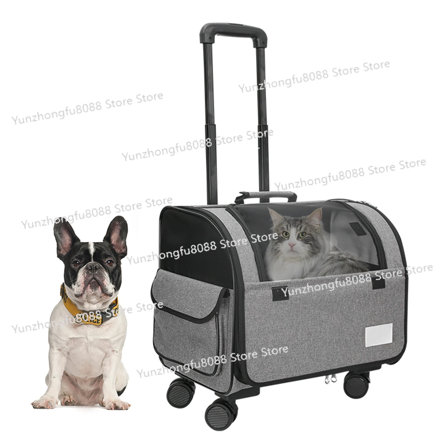 Pet Dog Cat Trolley 4 Universal Wheels Pet Stroller Animal Travel House Suitcase Pet Wheel Carrier
Pet Dog Cat Trolley 4 Universal Wheels Pet Stroller Animal Travel House Suitcase Pet Wheel Carrier