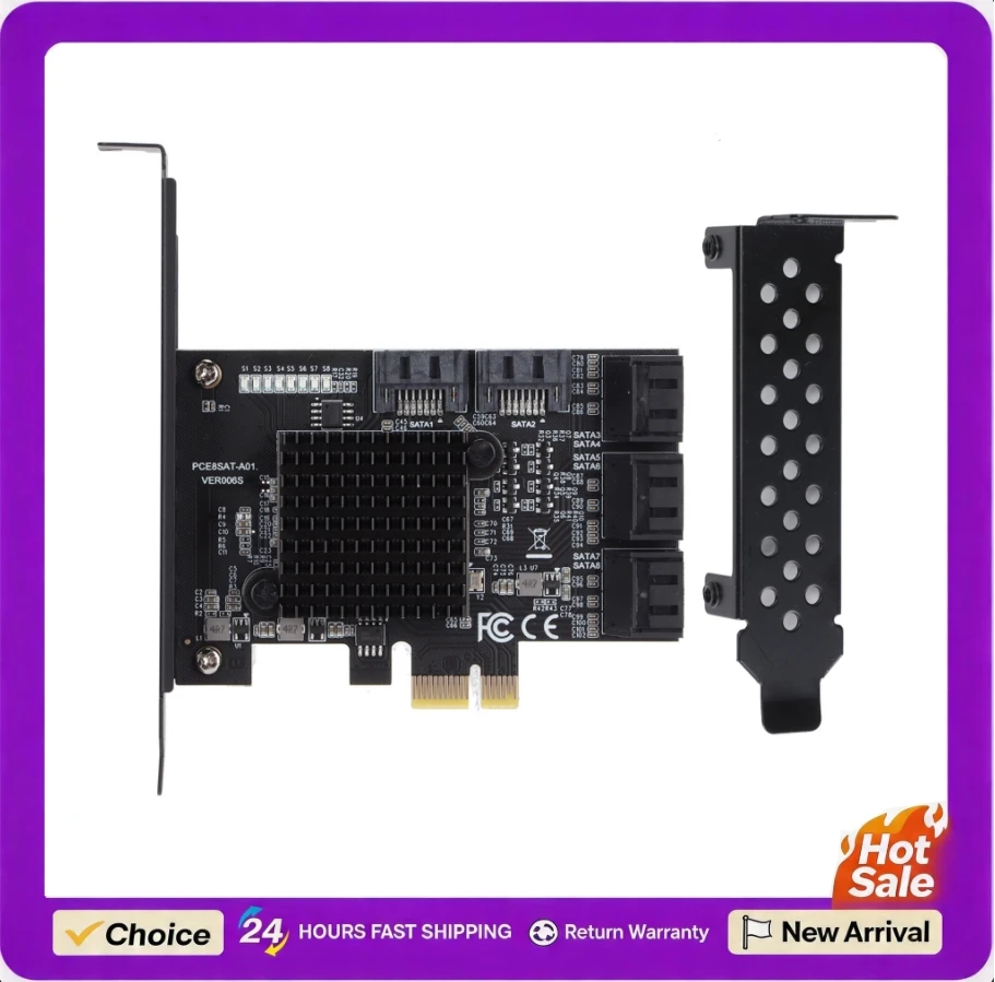 Professional PCI-E Card to SATA3.0 Adapter Board Controller Expansion Board 8-Port SATA3.0 Interface Expansion Card High Speed
Professional PCI-E Card to SATA3.0 Adapter Board Controller Expansion Board 8-Port SATA3.0 Interface Expansion Card High Speed
