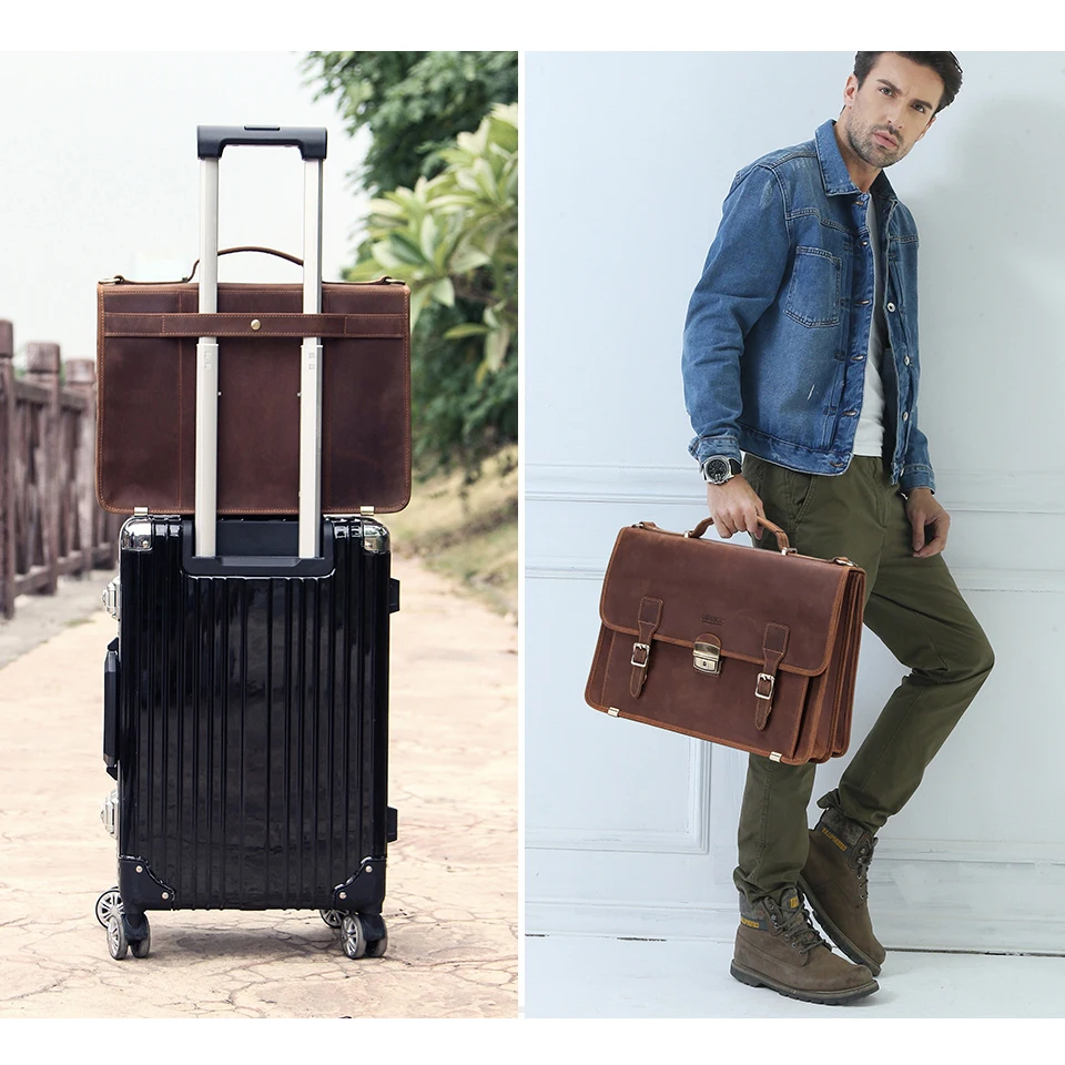 Men's genuine leather briefcase, first-layer cowhide business laptop bag, large-capacity shoulder messenger file bag.
Men's genuine leather briefcase, first-layer cowhide business laptop bag, large-capacity shoulder messenger file bag.