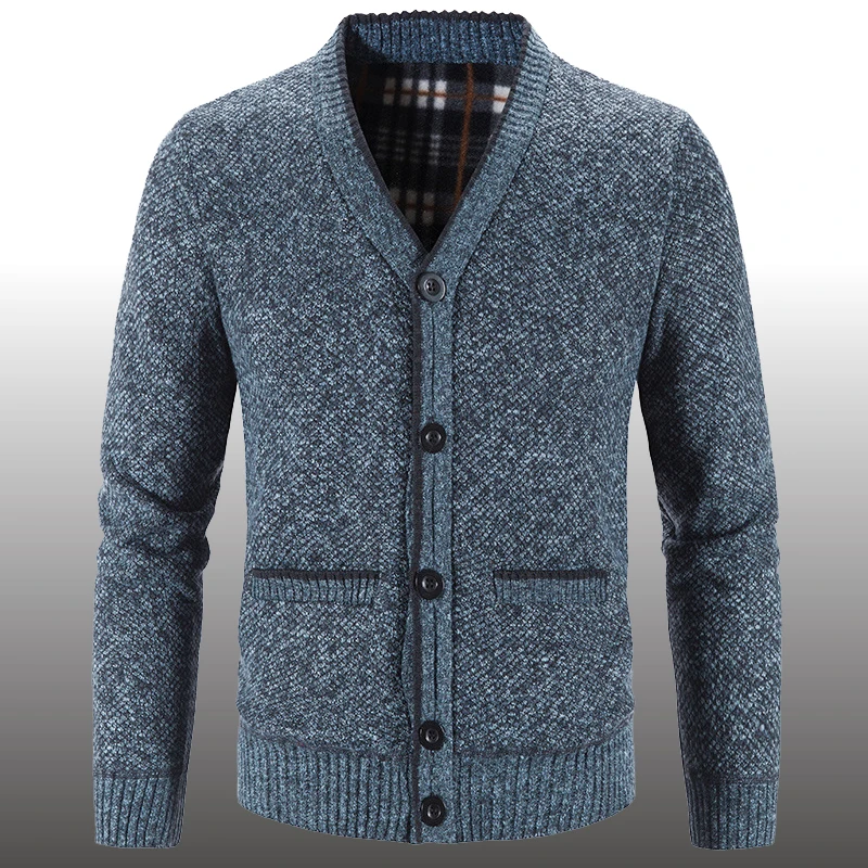Men's Winter Thick V Neck Knitted Sweater Coats Casual Fleece Warm Knitted Cardigan Male Autumn Fashion Clothing
Men's Winter Thick V Neck Knitted Sweater Coats Casual Fleece Warm Knitted Cardigan Male Autumn Fashion Clothing