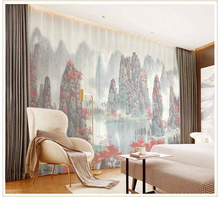 Custom Chiffon Sheer Curtain Window Drape for Bedroom Living Room Mountain Hills Waterfall Sunrise Red Trees Landscape
Custom Chiffon Sheer Curtain Window Drape for Bedroom Living Room Mountain Hills Waterfall Sunrise Red Trees Landscape