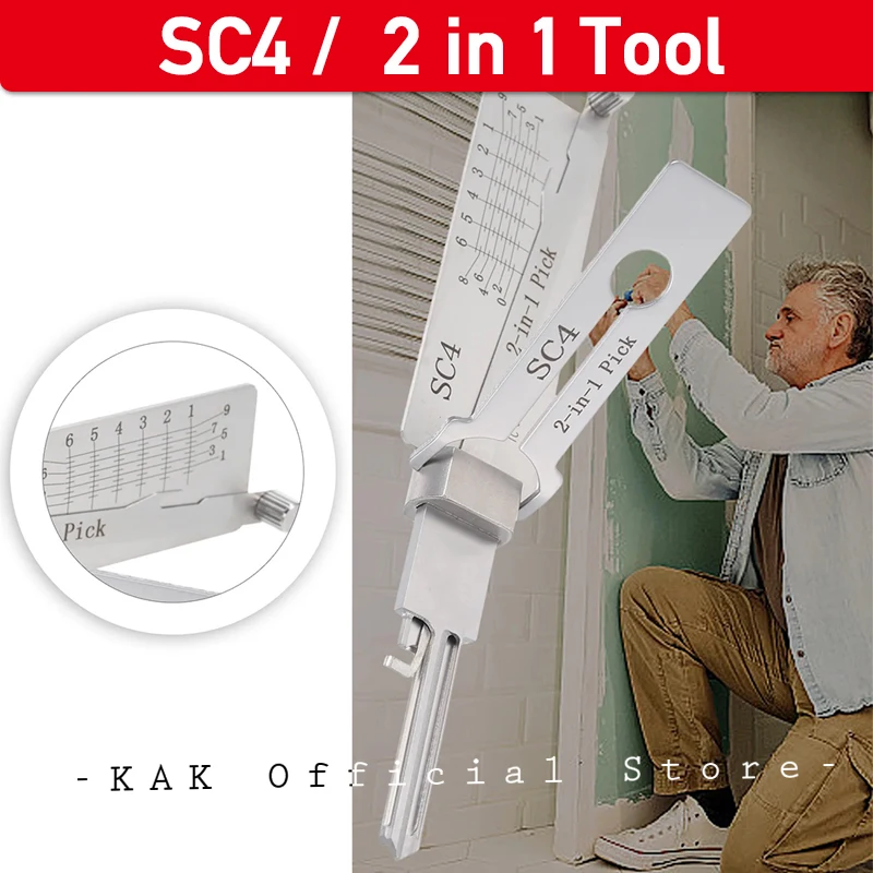 SC4 2 in 1 Locksmith Tools Professional for Home Door Civil Locks Stainless Steel Lock Picking Tool Kit and Key Reader Decoder
SC4 2 in 1 Locksmith Tools Professional for Home Door Civil Locks Stainless Steel Lock Picking Tool Kit and Key Reader Decoder