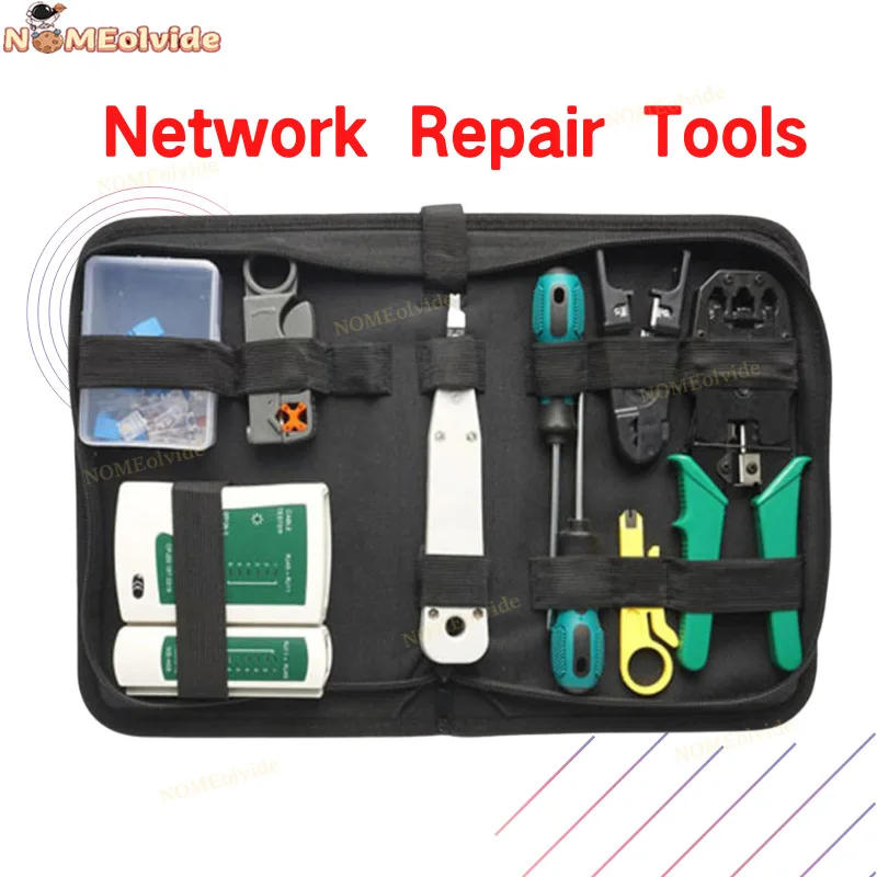 14 Pcs/Set Network Repair Tools LAN RJ45 Tester Crimping Pliers Portable Profesional Crimper Clamp Kit Bag And Cable Tracker
14 Pcs/Set Network Repair Tools LAN RJ45 Tester Crimping Pliers Portable Profesional Crimper Clamp Kit Bag And Cable Tracker