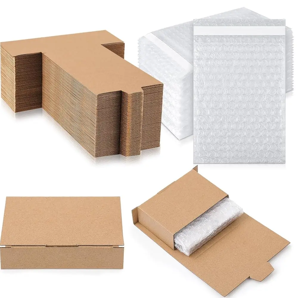 50 Pack Small Shipping Boxes with Bubble Bags, Corrugated Cardboard Mailer Boxes for Small Business Packaging, Easy Fold for
50 Pack Small Shipping Boxes with Bubble Bags, Corrugated Cardboard Mailer Boxes for Small Business Packaging, Easy Fold for
