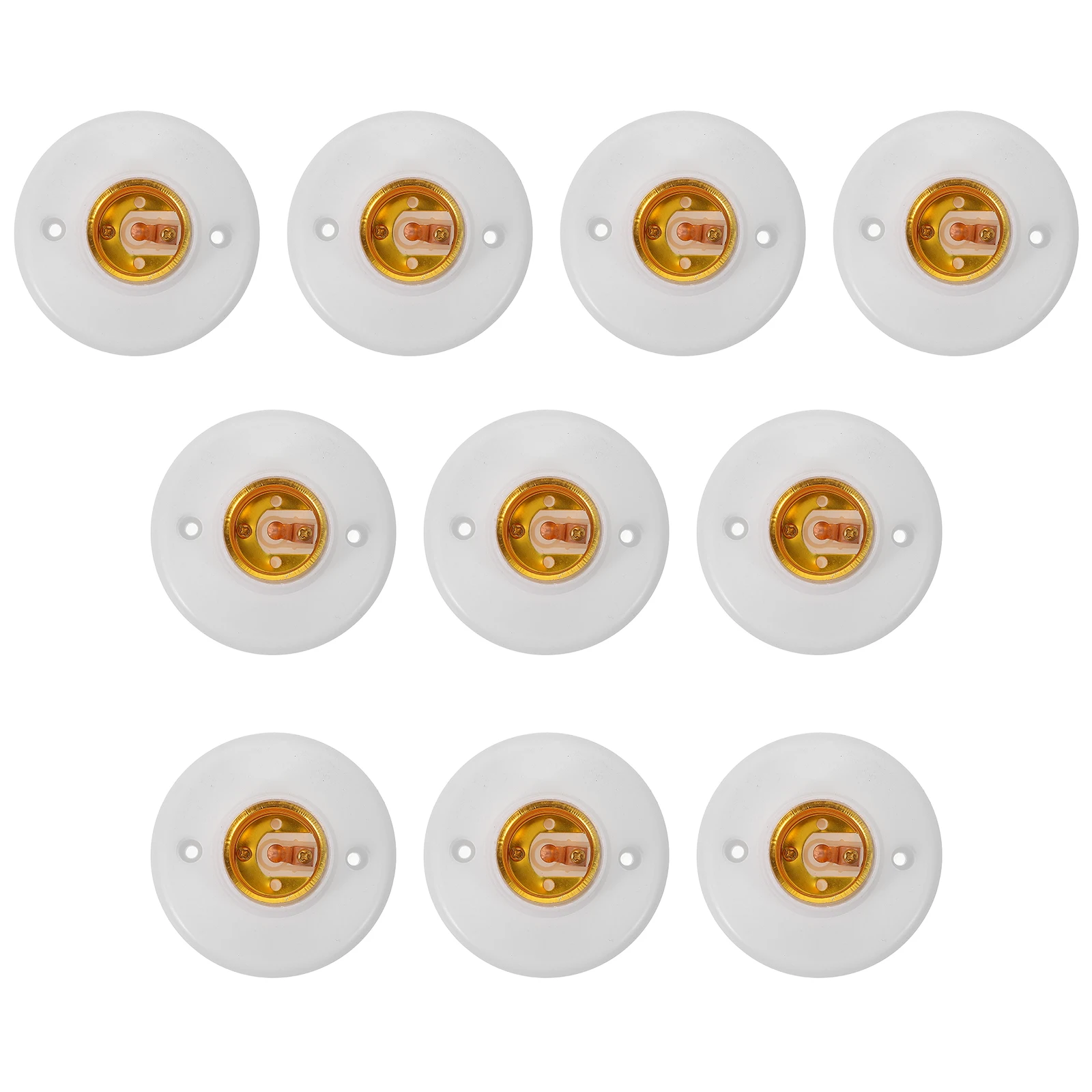 10pcs E27 Screw Lamp Holder Sockets Bulb Fitting Base Parts Chandelier Replacement Household Light Safe Material Wall Table Lamp
10pcs E27 Screw Lamp Holder Sockets Bulb Fitting Base Parts Chandelier Replacement Household Light Safe Material Wall Table Lamp