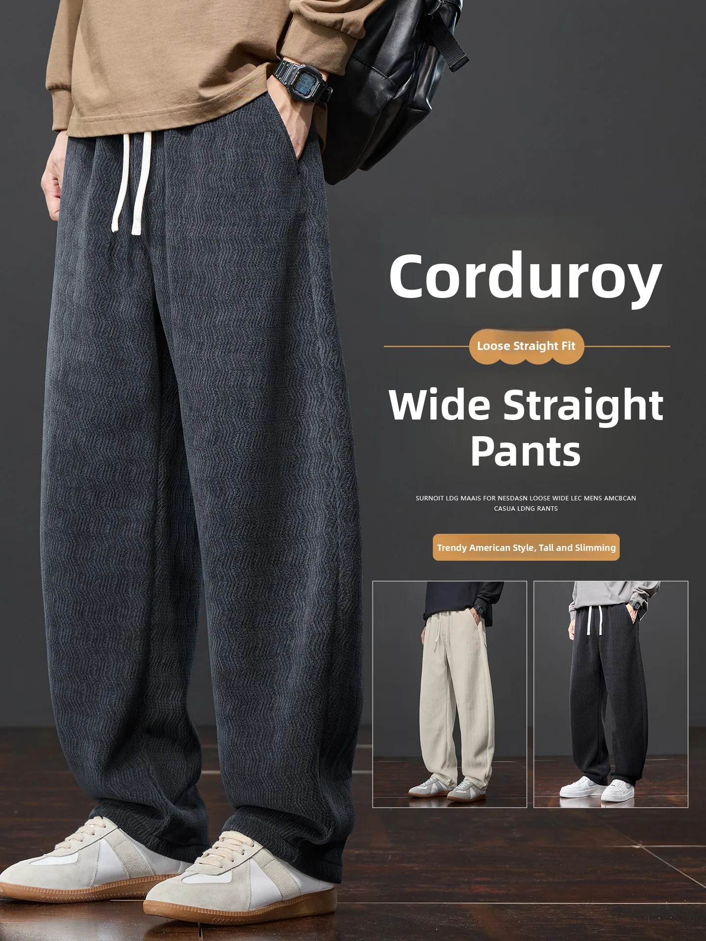 Повседневные брюки American Sle, мужские осенне-зимние свободные вельветовые спортивные штаны на подкладке, модные брендовые широкие брюки
Повседневные брюки American Sle, мужские осенне-зимние свободные вельветовые спортивные штаны на подкладке, модные брендовые широкие брюки