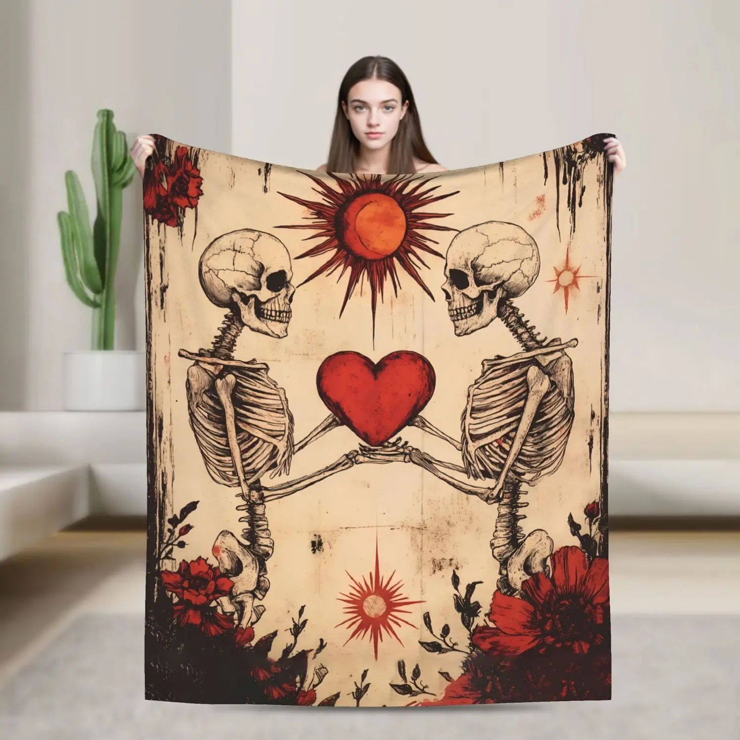 Готическое одеяло для пары со скелетом - мягкая фланелевая одеяло для свадьбы, готического подарка на день Святого Валентина
Готическое одеяло для пары со скелетом - мягкая фланелевая одеяло для свадьбы, готического подарка на день Святого Валентина