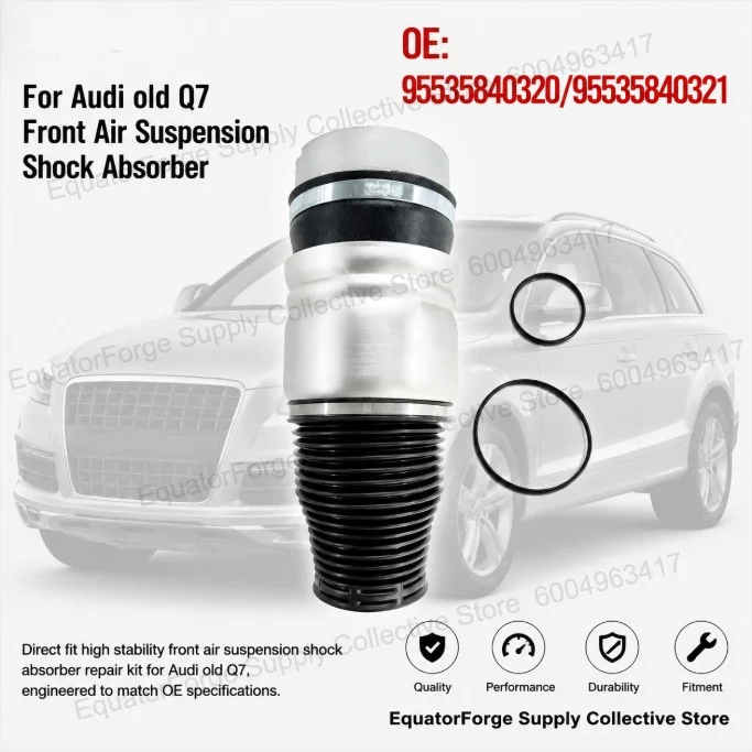 Direct Fit High Stability Front Air Suspension Shock Absorber Repair Kit for Audi old Q7 - OE 95535840320/95535840321
Direct Fit High Stability Front Air Suspension Shock Absorber Repair Kit for Audi old Q7 - OE 95535840320/95535840321