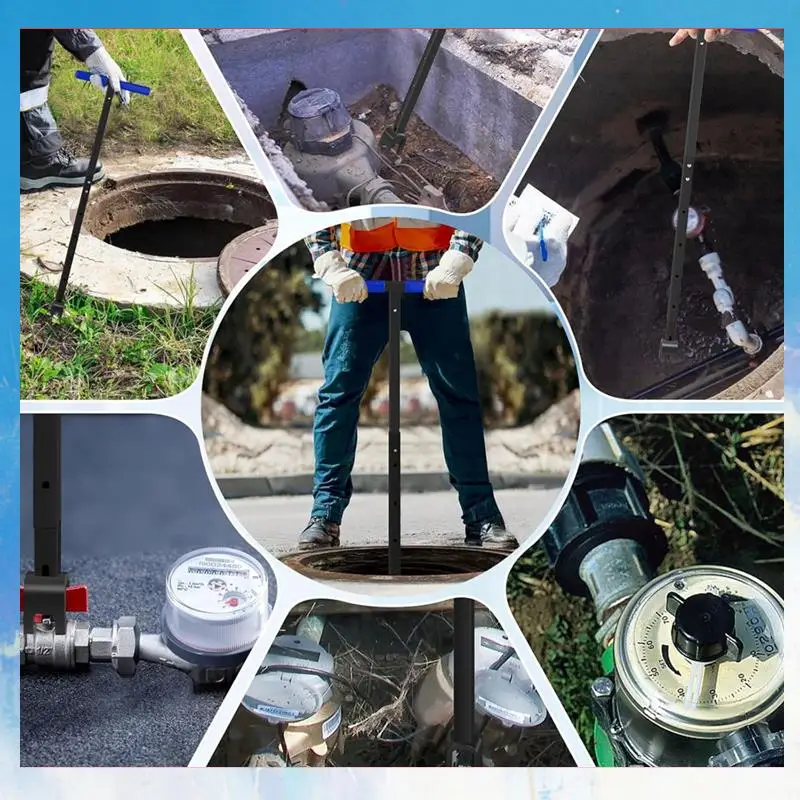 Retail Water Meter Key Shut Off Tool 15 Inch To 28 Inch With 4-Way Utilities Key, T-Handle Removable Water Meter Wrench
Retail Water Meter Key Shut Off Tool 15 Inch To 28 Inch With 4-Way Utilities Key, T-Handle Removable Water Meter Wrench