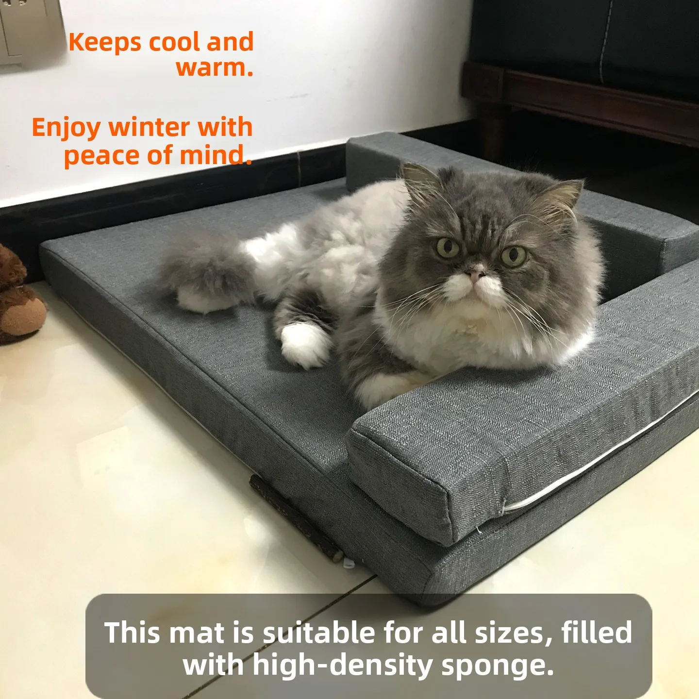 Warm Sponge Pet Mat for Large Dogs And s Removable Cover Cool Summer Heat Insulation Four Seasons Universal Design
Warm Sponge Pet Mat for Large Dogs And s Removable Cover Cool Summer Heat Insulation Four Seasons Universal Design