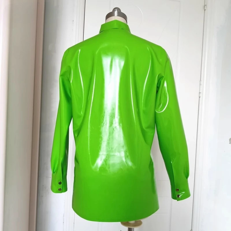 Pure Natural Grass Green Latex Men Long-sleeved Clothes Party Nightclub DJ Bar Costume Halloween Cosplay Suit
Pure Natural Grass Green Latex Men Long-sleeved Clothes Party Nightclub DJ Bar Costume Halloween Cosplay Suit