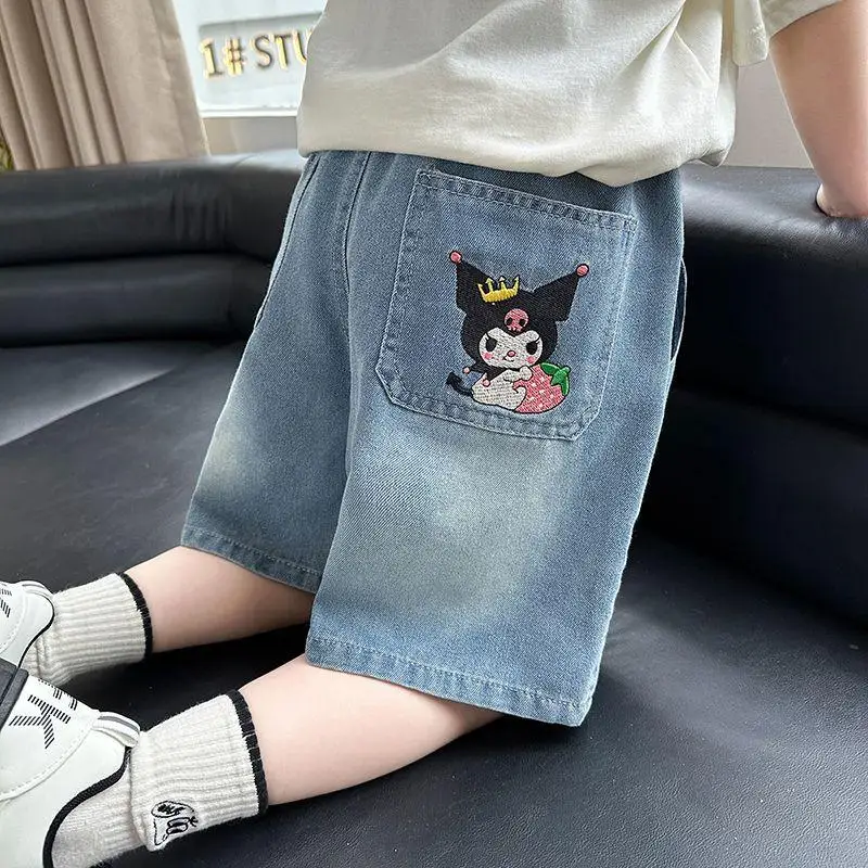 Sanrio Shorts Kuromi Denim Summer Cartoon Embroidery Fivepoint Pants New Style Fashion Children Thin Hot Loose Baby Casual Pants
Sanrio Shorts Kuromi Denim Summer Cartoon Embroidery Fivepoint Pants New Style Fashion Children Thin Hot Loose Baby Casual Pants