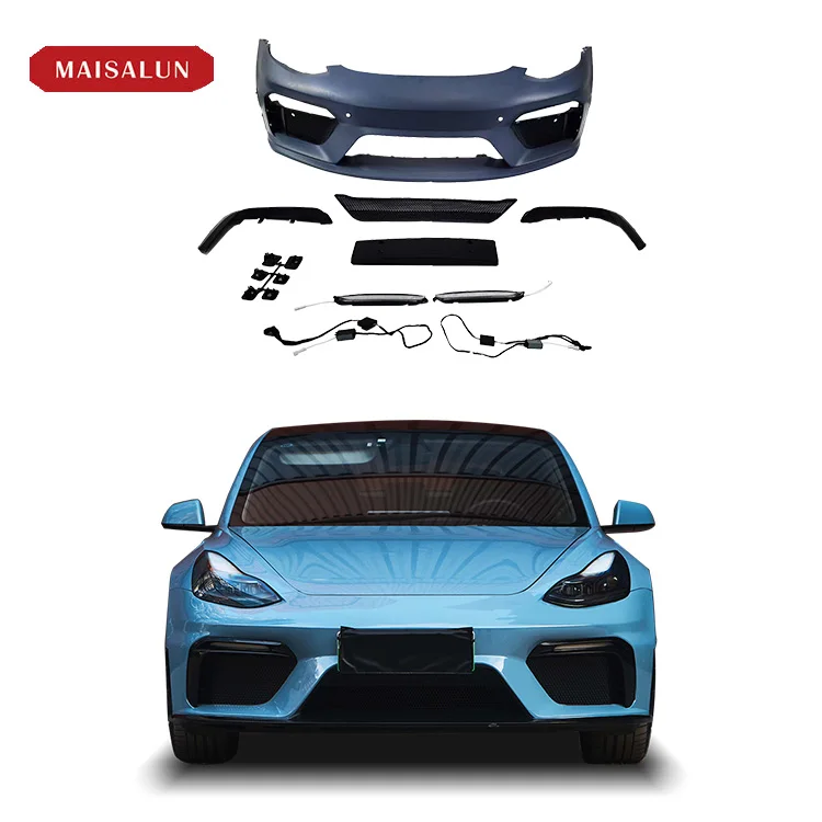 High Quality GT4 Style Car Accessories Body Kit for Teslas Model 3 With Front Bumper
High Quality GT4 Style Car Accessories Body Kit for Teslas Model 3 With Front Bumper