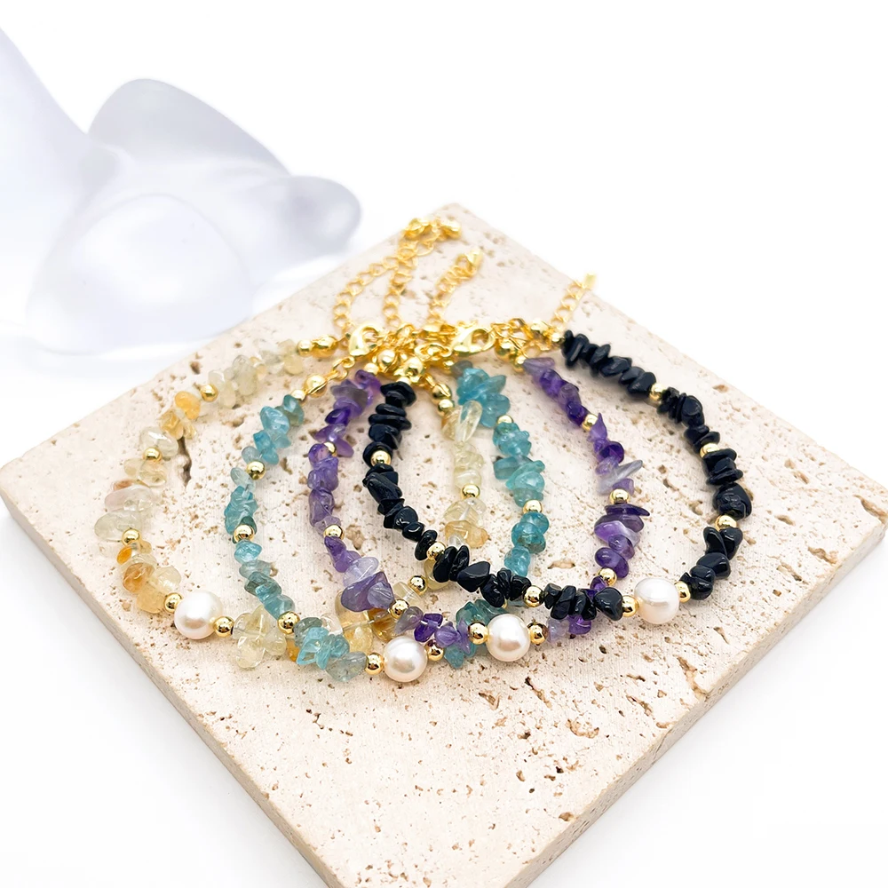 KKBEAD Women's Natural Pearl Stone Bracelet Crystal Irregular Gemstone Beads Jewelry Pulseras Gift
KKBEAD Women's Natural Pearl Stone Bracelet Crystal Irregular Gemstone Beads Jewelry Pulseras Gift