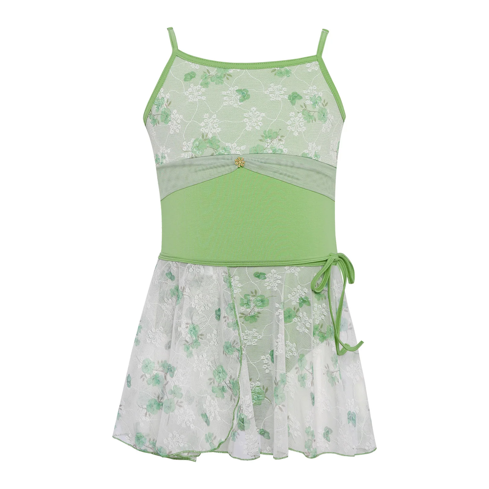 Kids Girls Gymnastics Ballet Dance Outfit Sleeveless Adjustable Spaghetti Straps Floral Printed Leotard+Lace-up Skirt 2Pcs/Set
Kids Girls Gymnastics Ballet Dance Outfit Sleeveless Adjustable Spaghetti Straps Floral Printed Leotard+Lace-up Skirt 2Pcs/Set