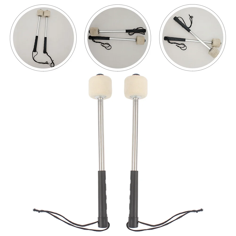 2Pcs Percussion Instrument Accessory Bass Drum Mallets Metal Handle Drumstick for Marching Band Heavy Duty Non Deformable
2Pcs Percussion Instrument Accessory Bass Drum Mallets Metal Handle Drumstick for Marching Band Heavy Duty Non Deformable