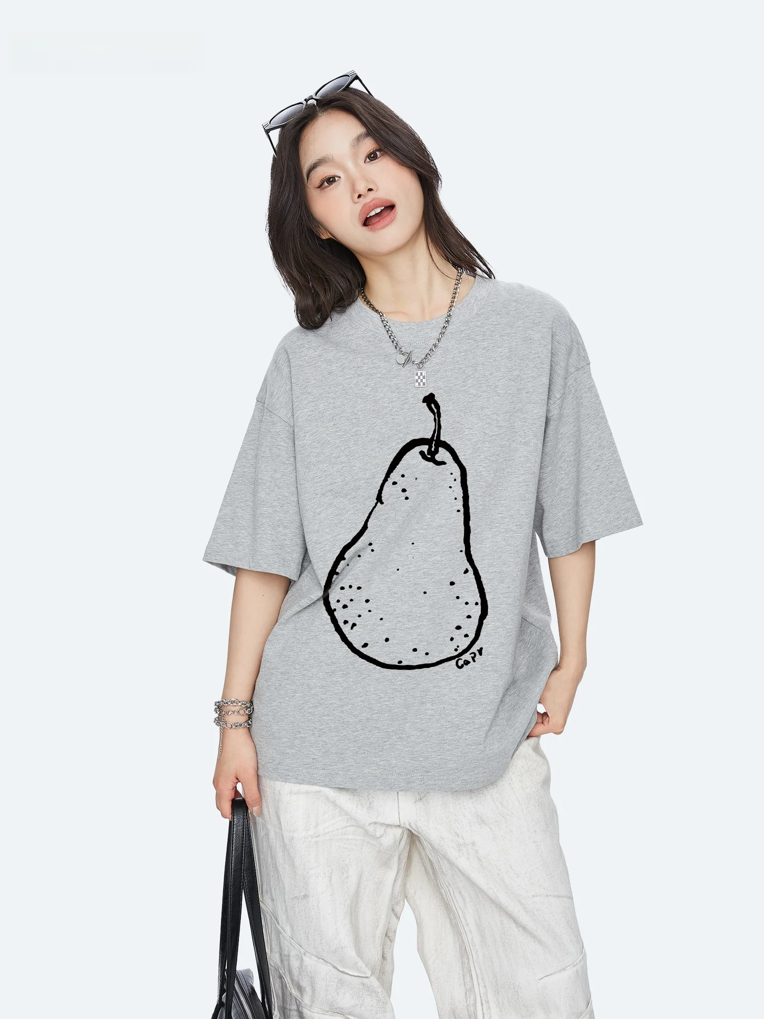 Capricorn American Pear Print Pure Cotton Short Sleeve Women's T-shirt Summer New Loose Half Sleeve Top Street Style round Neck
Capricorn American Pear Print Pure Cotton Short Sleeve Women's T-shirt Summer New Loose Half Sleeve Top Street Style round Neck