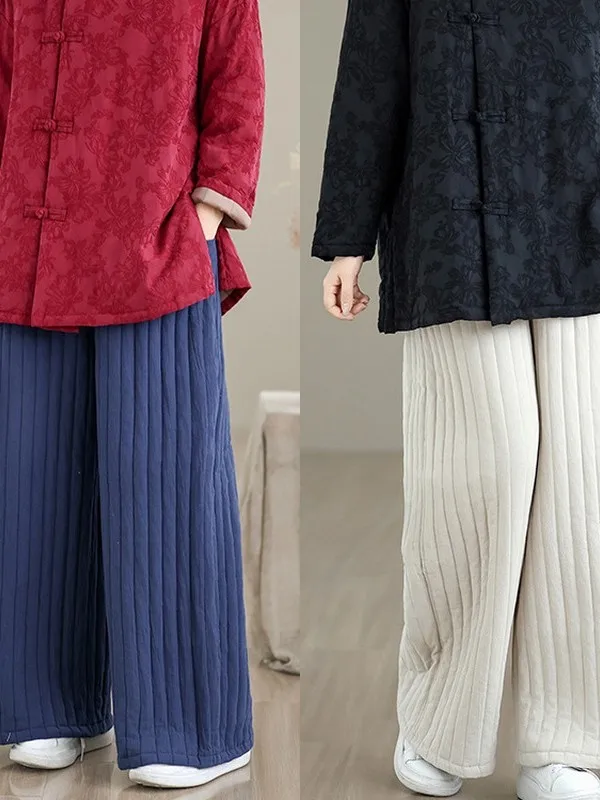 Прямые широкие брюки с высокой талией, женские брюки из смеси хлопка больших размеров, термоутягивающие брюки в полоску в стиле ретро, защита от холода
Прямые широкие брюки с высокой талией, женские брюки из смеси хлопка больших размеров, термоутягивающие брюки в полоску в стиле ретро, защита от холода