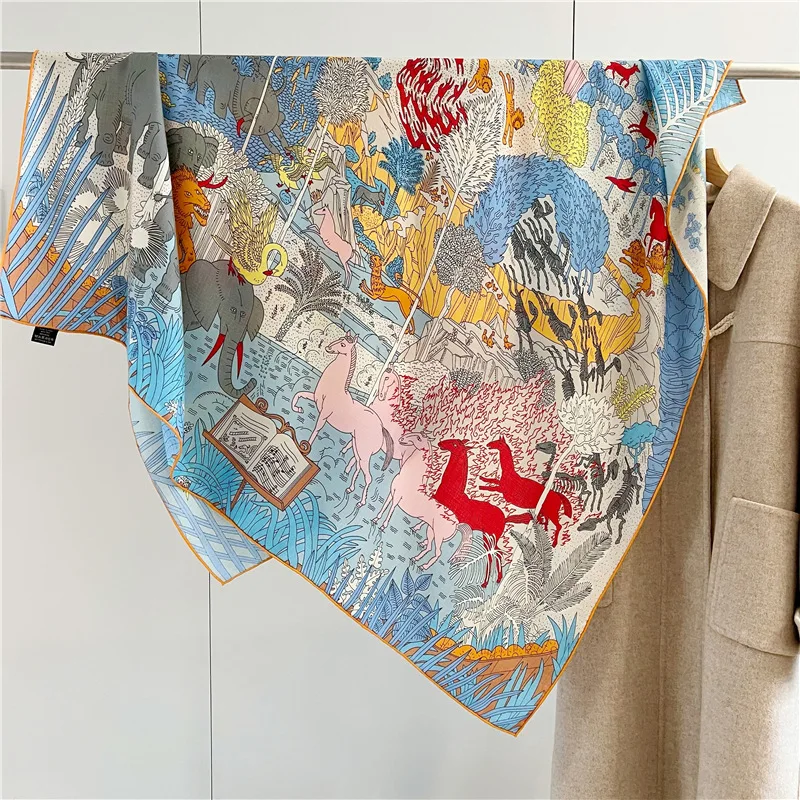Wool Silk Blend Scarf Luxury Designer Women Shawls Pashmina Neck Clother Accessories Oversized Stole Poncho Wrap 135CM
Wool Silk Blend Scarf Luxury Designer Women Shawls Pashmina Neck Clother Accessories Oversized Stole Poncho Wrap 135CM