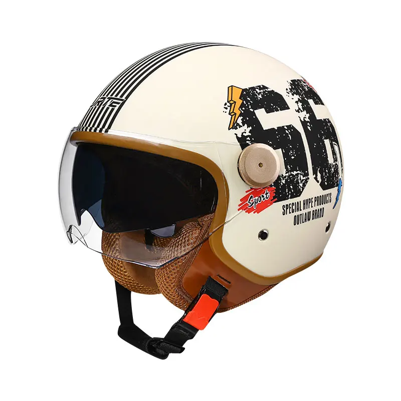 Dual Lens Open Face Helmet DOT ECE Retro Jet Helmet Semi-open Motorcycle Helmets 3/4 Open Half Helmet Double Visors - Best Gifts
Dual Lens Open Face Helmet DOT ECE Retro Jet Helmet Semi-open Motorcycle Helmets 3/4 Open Half Helmet Double Visors - Best Gifts
