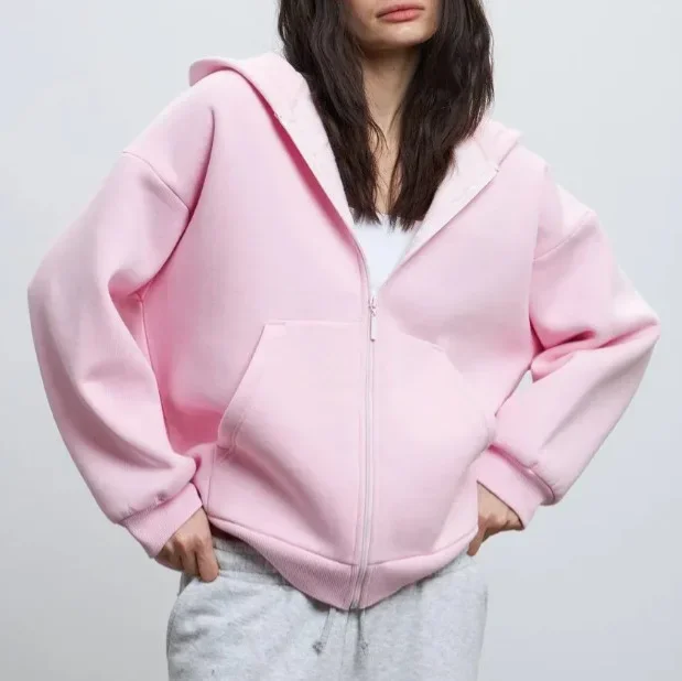 Oversize Zip Up Hooded Hoodies Women Autumn Winter Solid Sweatshirts Female Casual Long Sleeve Pullover Tops Streetwear XS-XXL
Oversize Zip Up Hooded Hoodies Women Autumn Winter Solid Sweatshirts Female Casual Long Sleeve Pullover Tops Streetwear XS-XXL