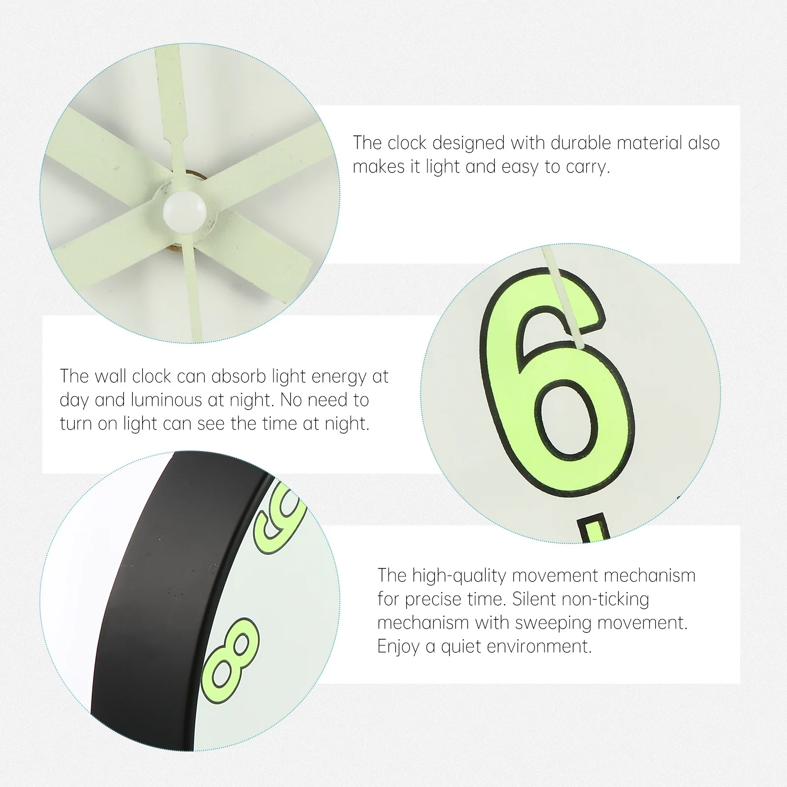 Luminous Large Wall Clock Silent Mute Design Home Decor Living Room Kitchen Office Round Clock with Glass Face and Accurate
Luminous Large Wall Clock Silent Mute Design Home Decor Living Room Kitchen Office Round Clock with Glass Face and Accurate