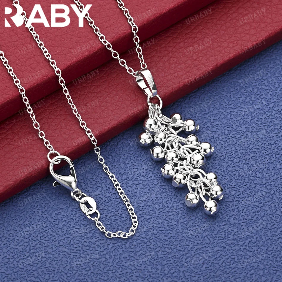 URBABY 40-75cm 925 Sterling Silver Bead Pendant Necklace Charm Trend Birthday Gifts Fashion Party Fine Jewelry
URBABY 40-75cm 925 Sterling Silver Bead Pendant Necklace Charm Trend Birthday Gifts Fashion Party Fine Jewelry
