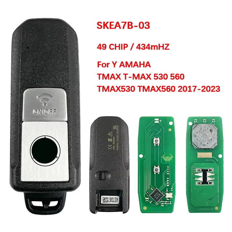 JsHonYu SKEA7B-03 433.92MHz ID49 Chip Smart Remote Key for Yamaha TMAX 530 TMAX 560 2017-2023 Motorcycle Proximity Fob
JsHonYu SKEA7B-03 433.92MHz ID49 Chip Smart Remote Key for Yamaha TMAX 530 TMAX 560 2017-2023 Motorcycle Proximity Fob