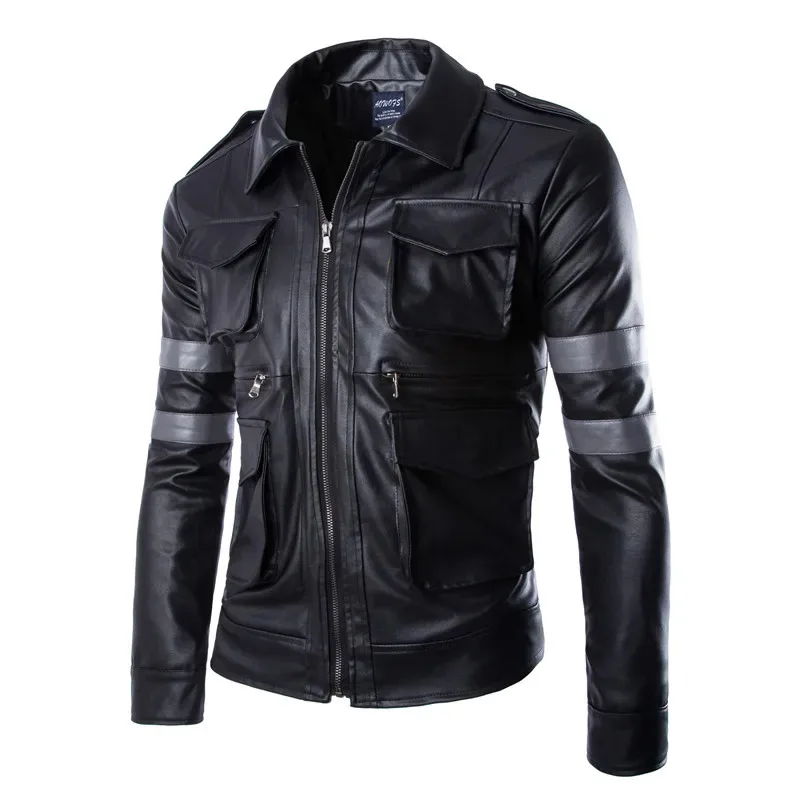 Autumn winter stand collar leather jacket Leon Kennedy Cosplay men's fashion casual handsome solid tops motorcycle wear jacket
Autumn winter stand collar leather jacket Leon Kennedy Cosplay men's fashion casual handsome solid tops motorcycle wear jacket