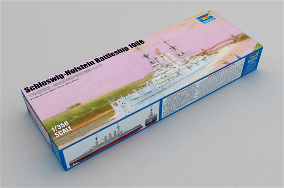 Трубач, масштаб 1/350, линкор Шлевига-Гольштейна 1908, пластиковая сборная модель # 05355
Трубач, масштаб 1/350, линкор Шлевига-Гольштейна 1908, пластиковая сборная модель # 05355