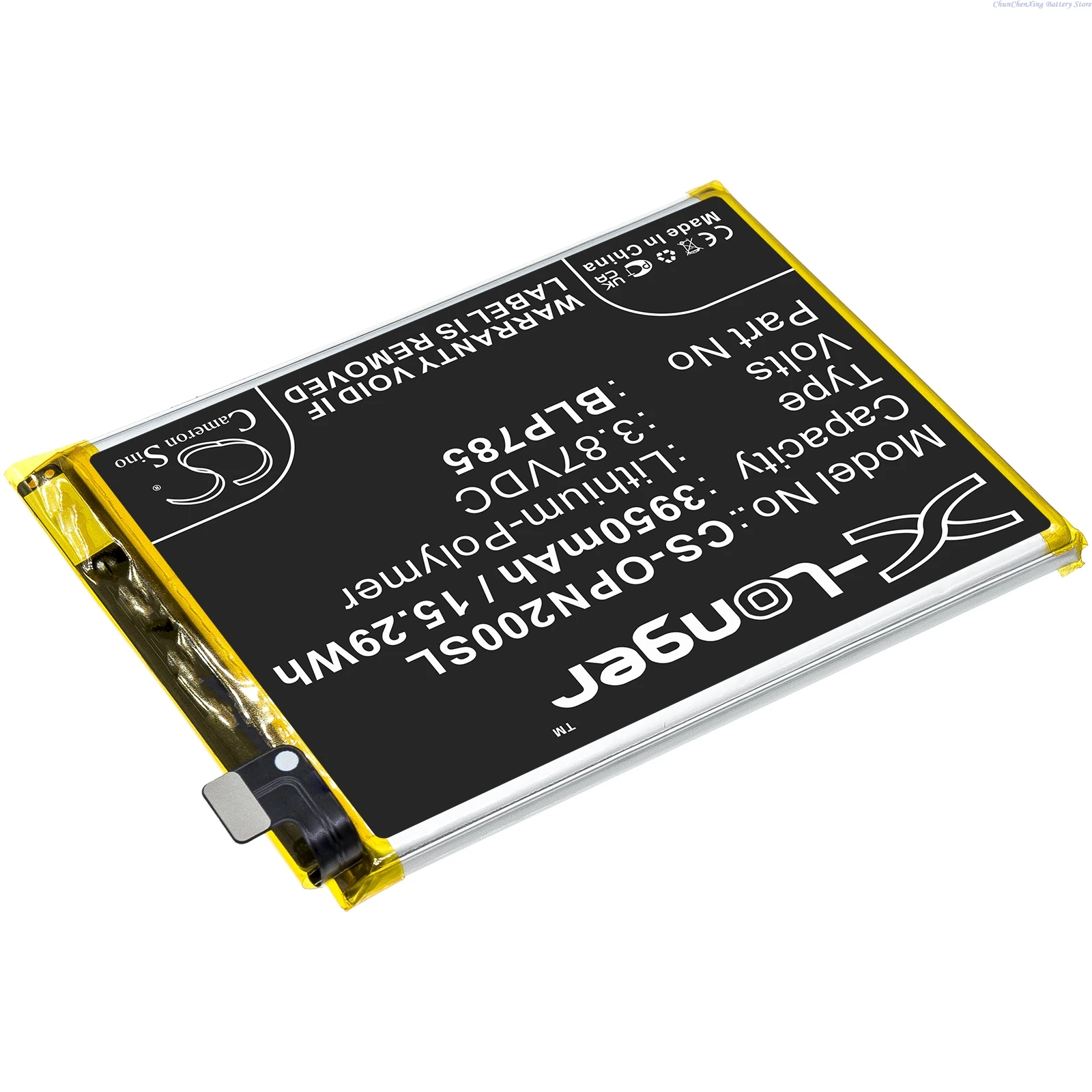 Replacement 3.87V 3950mAh Mobile SmartPhone Battery BLP785 for Oneplus Nord AC2003
Replacement 3.87V 3950mAh Mobile SmartPhone Battery BLP785 for Oneplus Nord AC2003