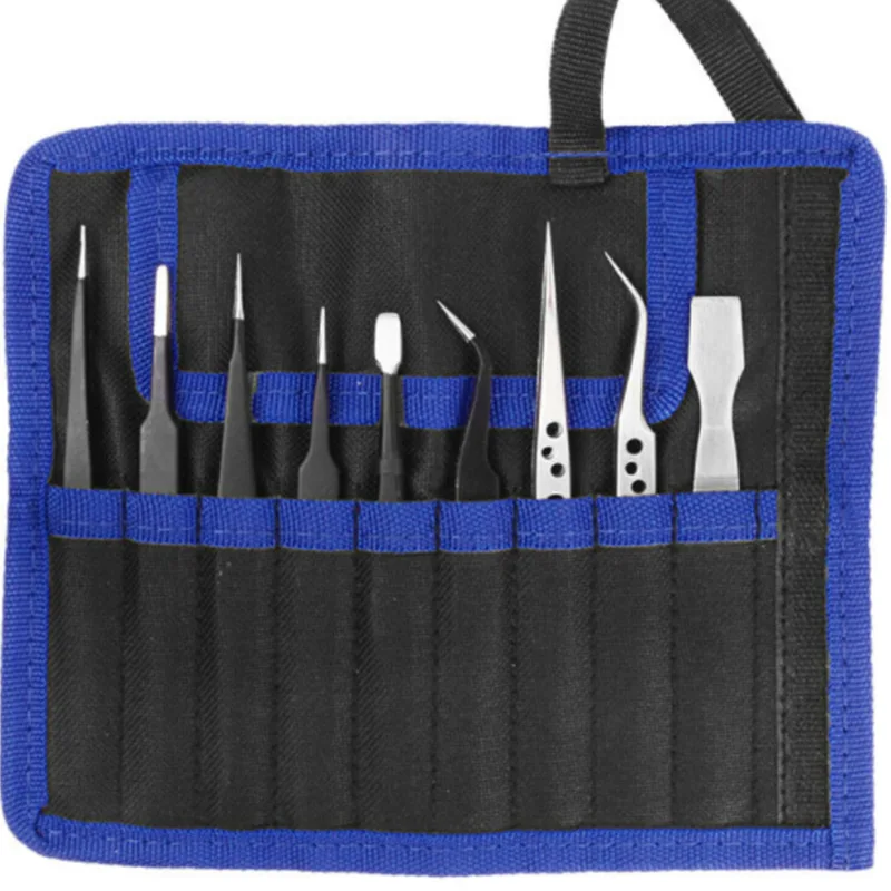 9 Pcs Tweezers Set Stainless Steel Anti-Static Precision Tweezers for Electronic Mobile Phone Repair Tools Hand Tools
9 Pcs Tweezers Set Stainless Steel Anti-Static Precision Tweezers for Electronic Mobile Phone Repair Tools Hand Tools