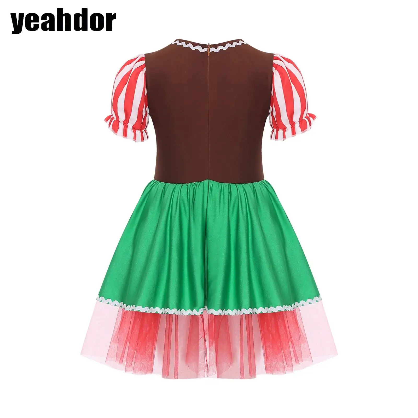 Girls Christmas Gingerbread Man Costume Leotard Dress Short Puff Sleeves Candy Cane Santa Cookie Man Cosplay Ballet Tutu Dress
Girls Christmas Gingerbread Man Costume Leotard Dress Short Puff Sleeves Candy Cane Santa Cookie Man Cosplay Ballet Tutu Dress