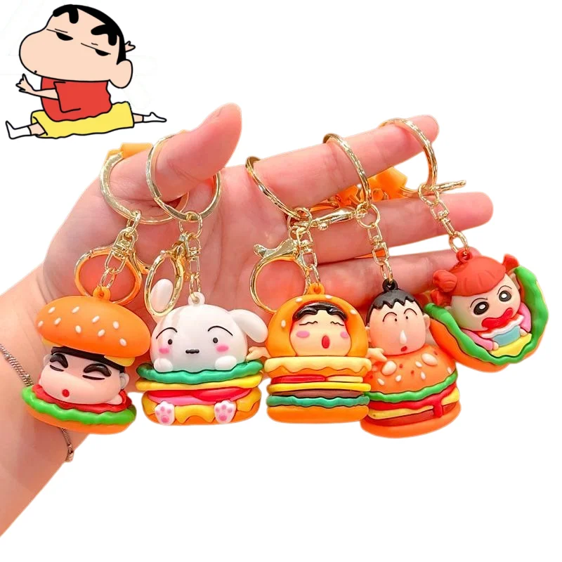 Cute cartoon anime burger Crayon Shin-chan keychain high-value fashion Kawaii bag pendant accessories friend birthday gift toy
Cute cartoon anime burger Crayon Shin-chan keychain high-value fashion Kawaii bag pendant accessories friend birthday gift toy